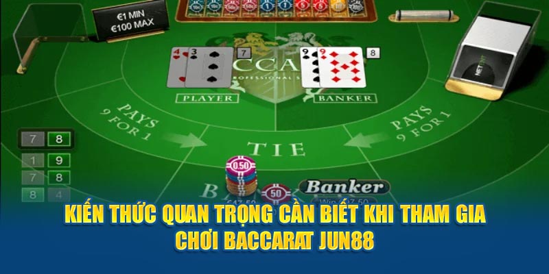 Kiến thức quan trọng cần biết khi tham gia chơi baccarat Jun88